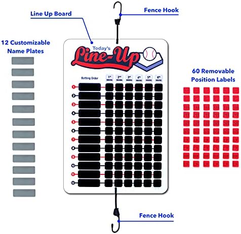 מוצרי Jacer Line Up Board עבור סופטבול בייסבול | ספורטאי לוח אלומיניום קשוח | עמדות וו ולולאה אמינות